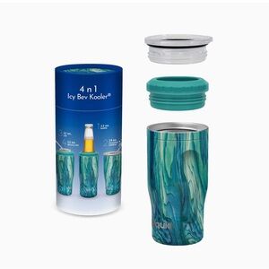 Grand Fusion- 4 in 1 Can or Bottle Insulator Sea Foam Green